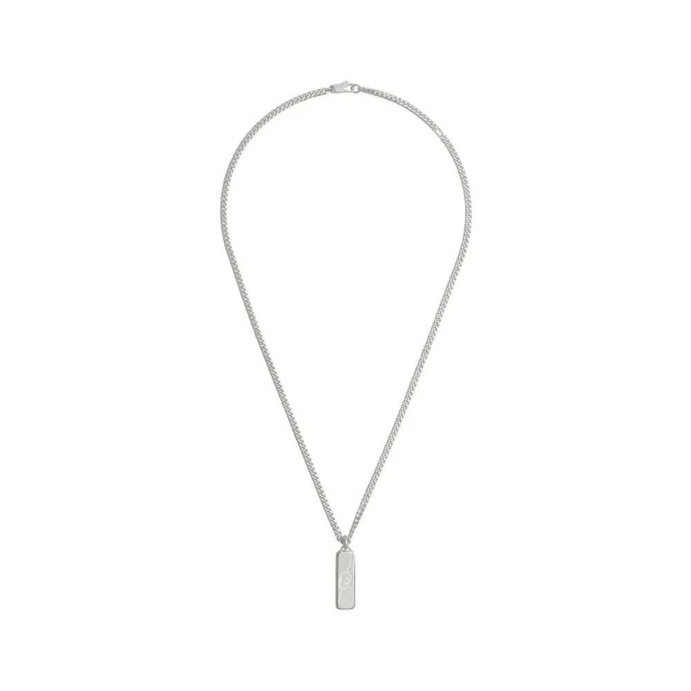 Gucci Gucci Interlocking Sterling Silver Tag Logo Pendant