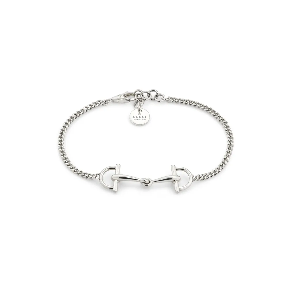 Gucci Gucci Staffa Sterling Silver Single Link Chain Bracelet