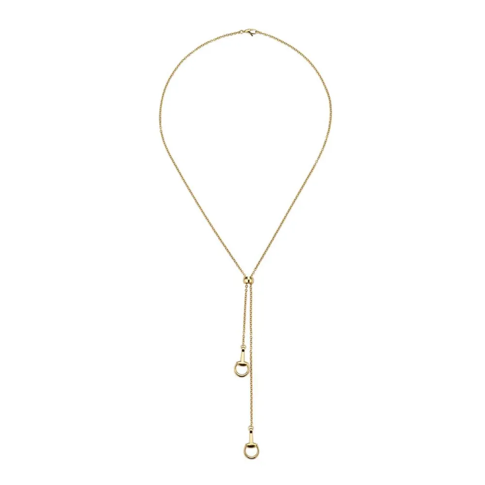 Gucci Horsebit 18ct Yellow Gold Lariat Necklace