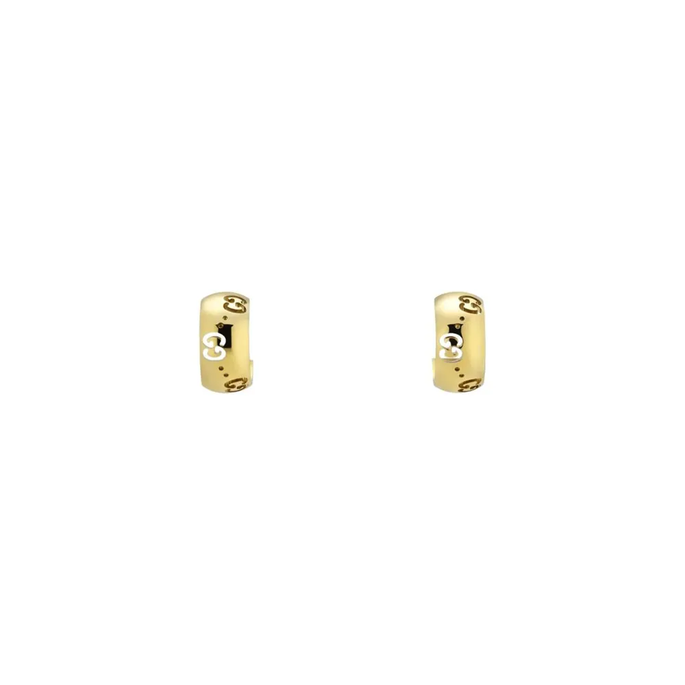 Gucci Icon 18ct Yellow Gold Hoop Earrings