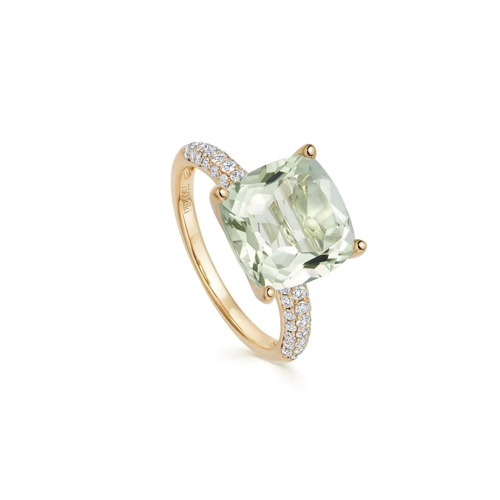 Kiki McDonough Kiki Cushion 18ct Yellow Gold