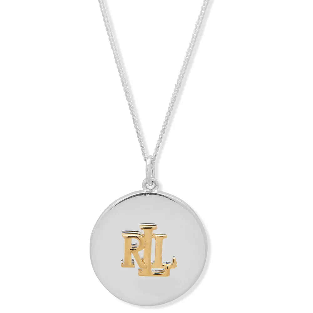 Lauren By Ralph Lauren Lauren By Ralph Lauren Sterling Silver Two Toned Pendant