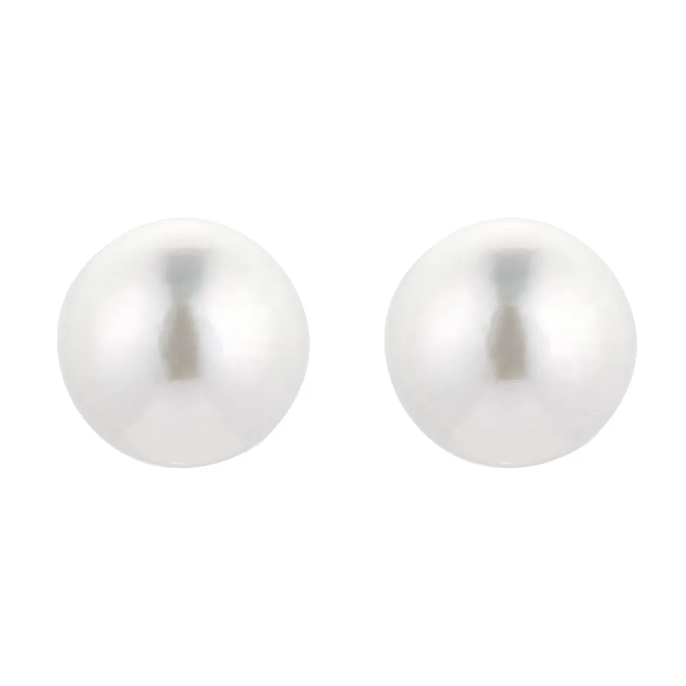 Mappin & Webb 18ct Yellow Gold 8-8.5mm Akoya Pearl Stud Earrings