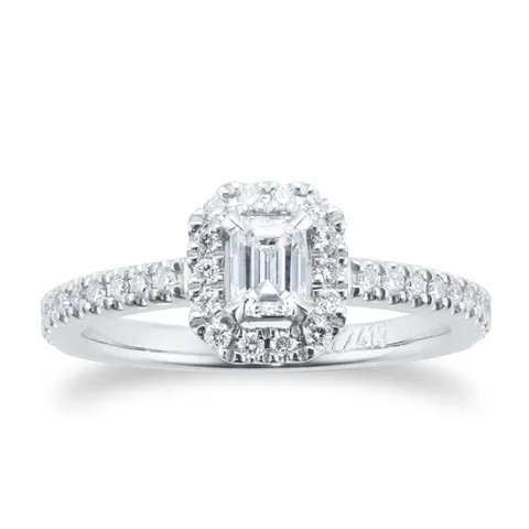 Mappin & Webb Amelia Engagement Ring With Diamond Band 0.50 Carat Total Weight