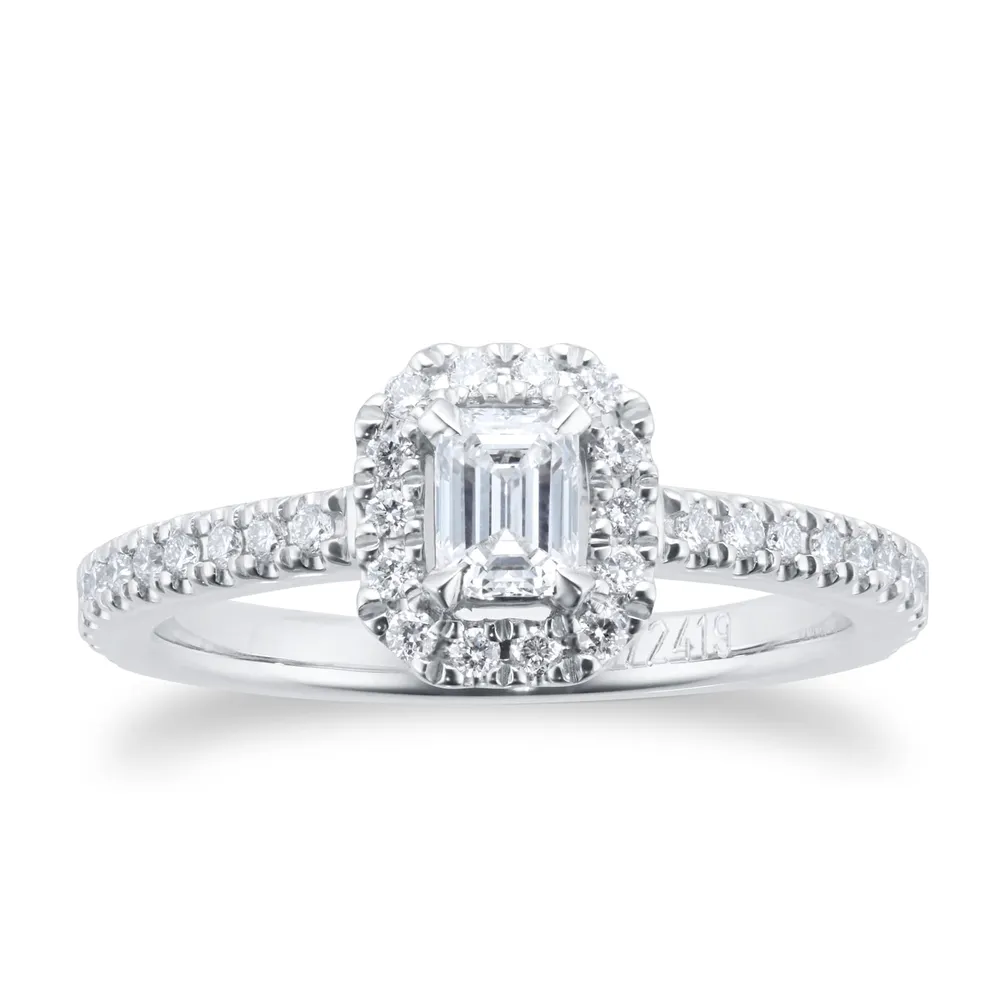 Mappin & Webb Amelia Engagement Ring With Diamond Band 0.50 Carat Total Weight