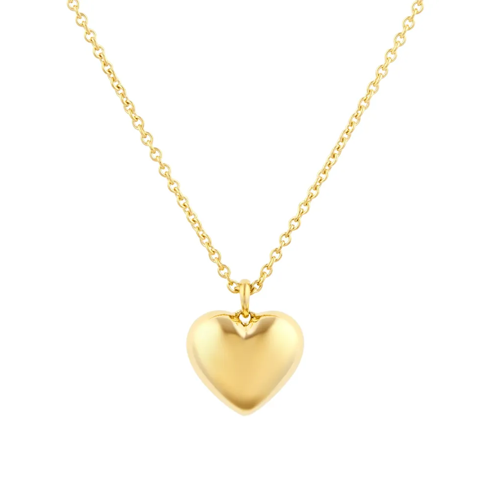 Mappin & Webb Fortune 18ct Yellow Gold Plain Heart Pendant