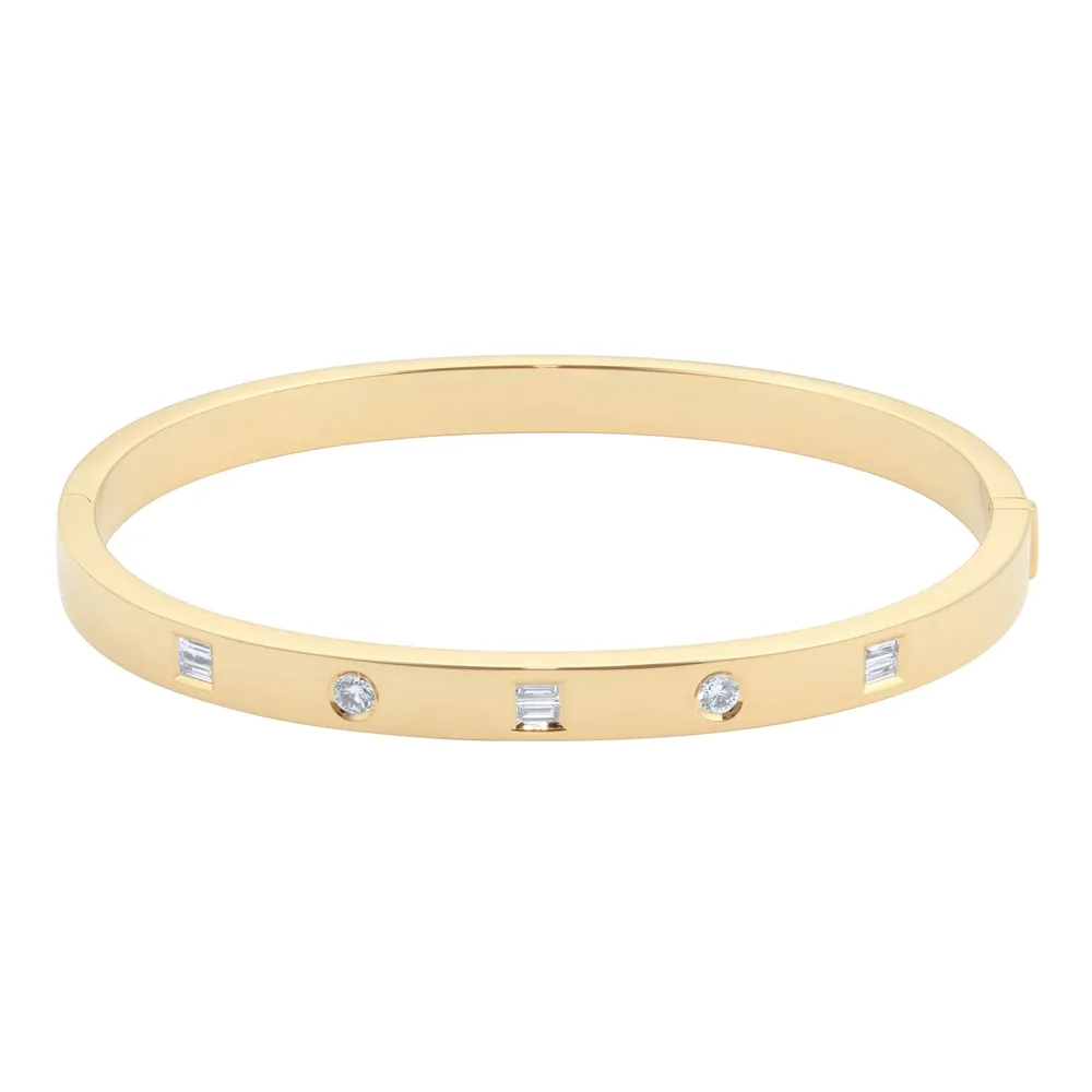 Mappin & Webb Gossamer 18ct Yellow Gold 0.42cttw Diamond Bangle
