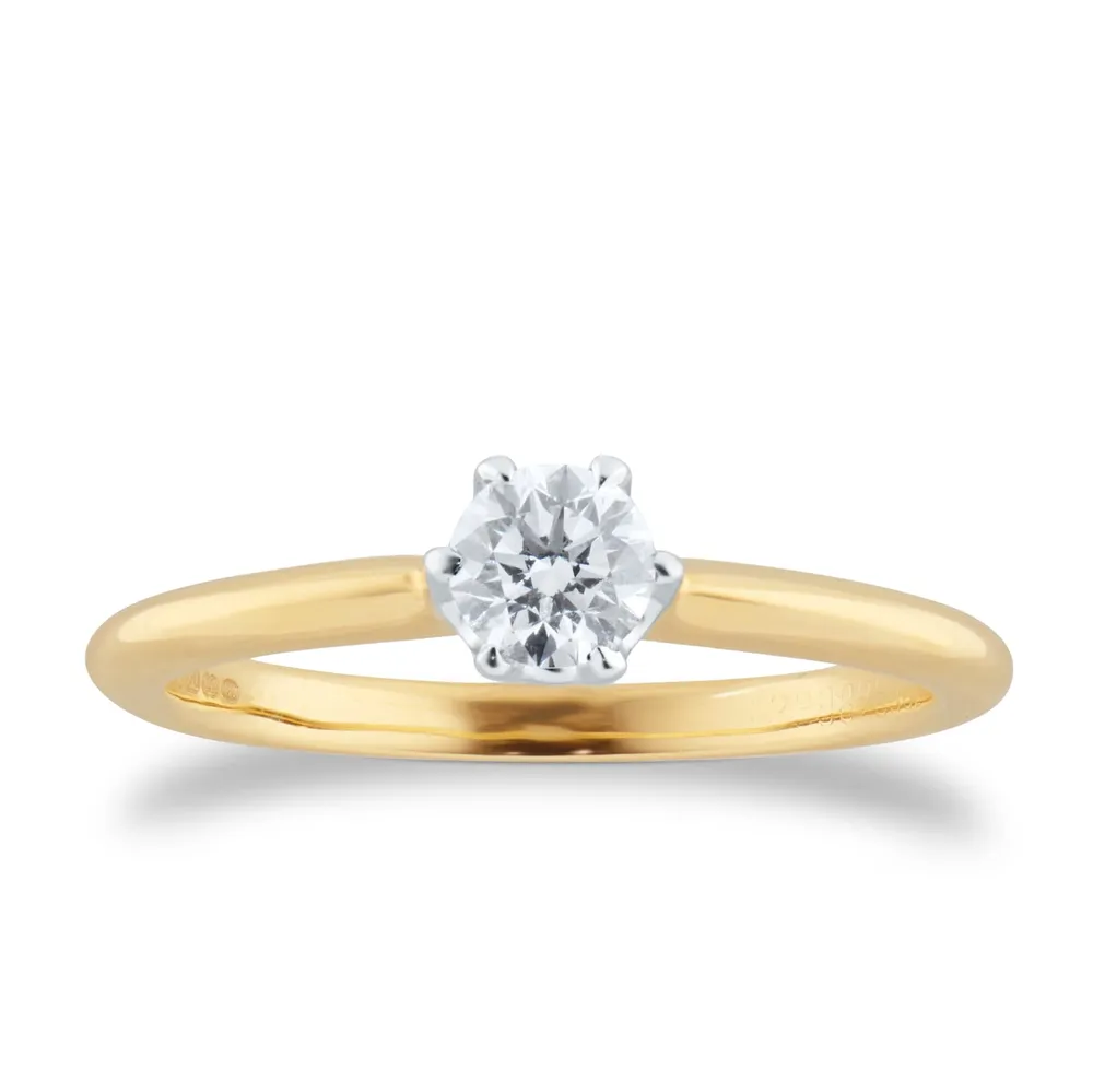 Mappin & Webb Hermione 18ct Yellow Gold 0.40ct Diamond Engagement Ring