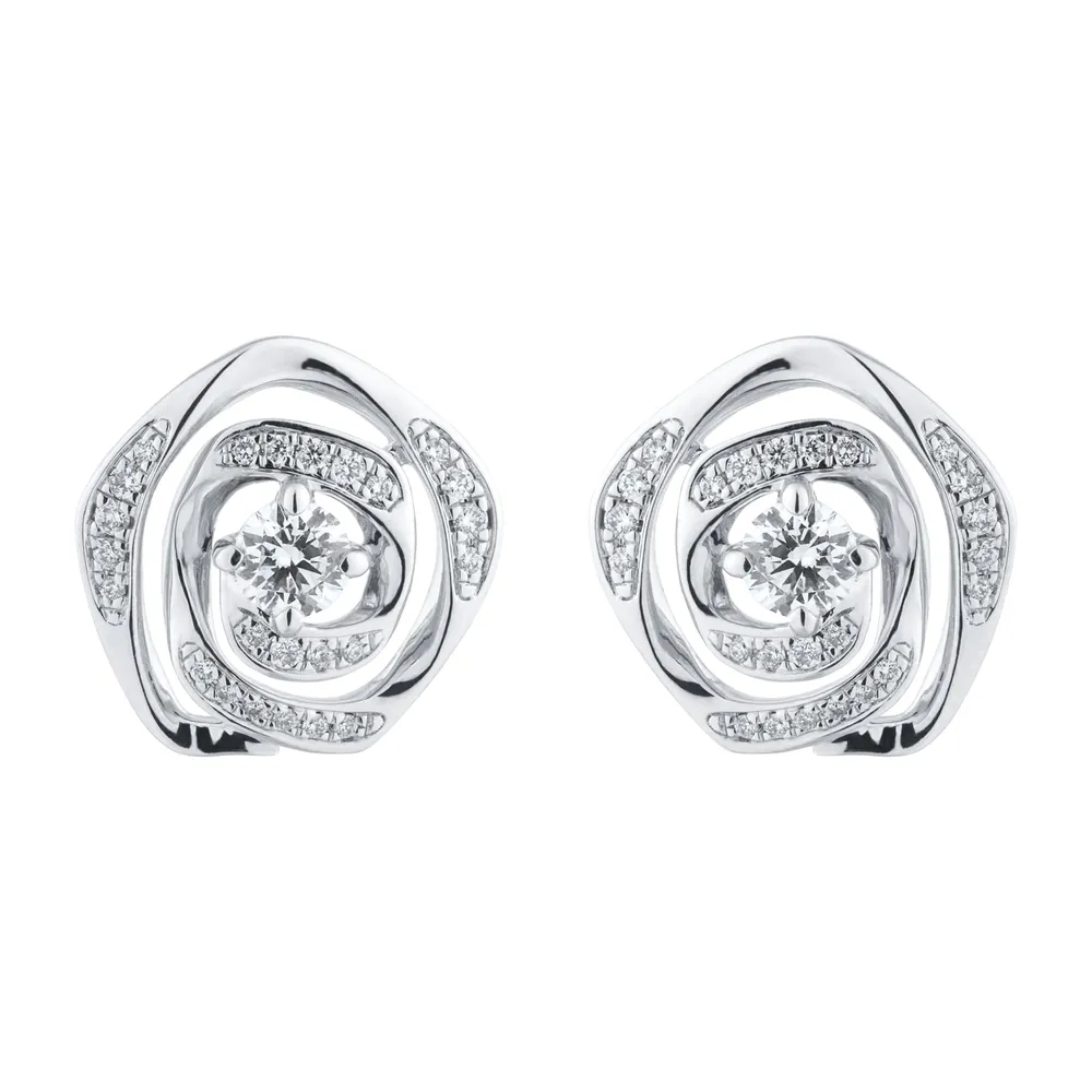 Mappin & Webb Limited Edition 18ct White Gold 0.51cttw Diamond Stud Earrings