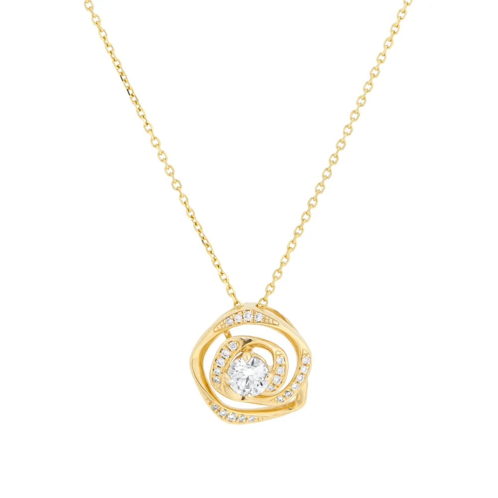 Mappin & Webb Limited Edition 18ct Yellow Gold 0.48cttw Diamond Pendant