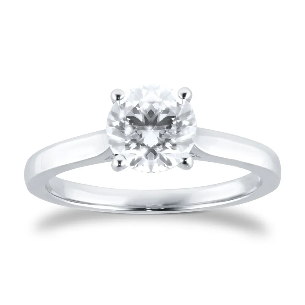 Mappin & Webb Platinum 1.00ct Round Brilliant Cut Solitaire Ring