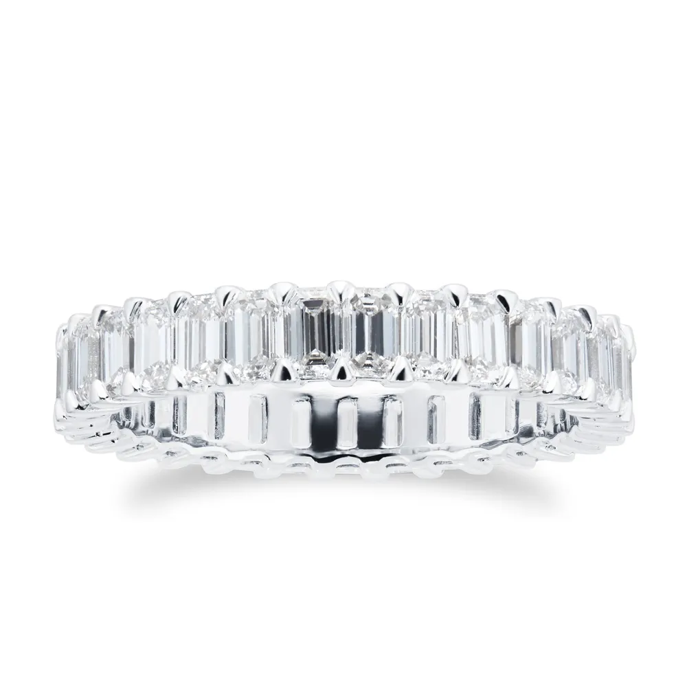 Mappin & Webb Platinum 2.80cttw Emerald Cut Diamond Full Eternity Ring
