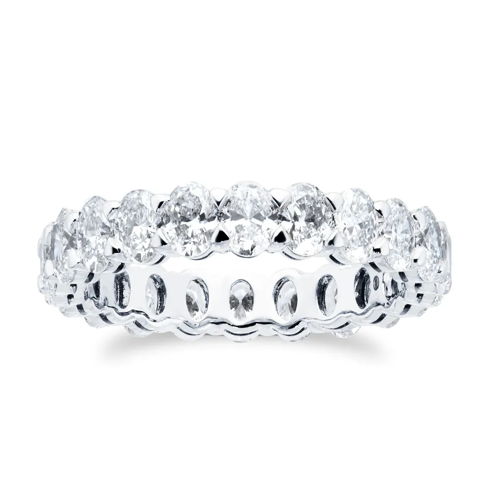 Mappin & Webb Platinum 3.29cttw Oval Cut Diamond Full Eternity Ring