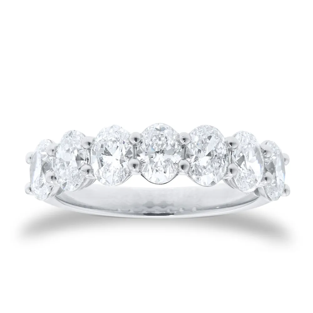 Mappin & Webb Platinum Severn Stone 2.24cttw Oval Cut Diamond Ring - Ring Size M.5