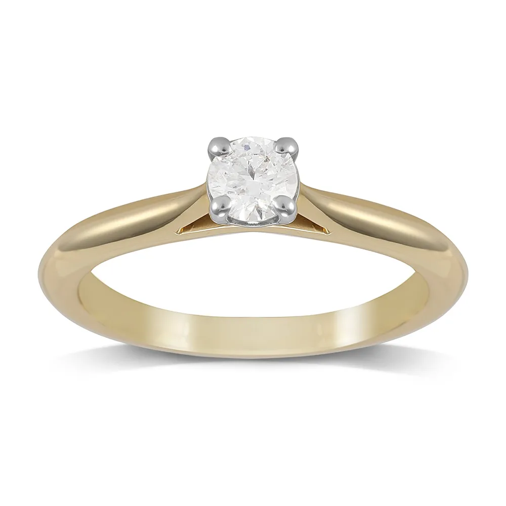 Mappin & Webb Silhouette 18ct Yellow Gold 0.50ct Diamond Engagement Ring