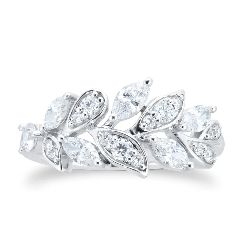 Mappin & Webb Vinea 18ct White Gold 0.75cttw Diamond Ring - Ring K