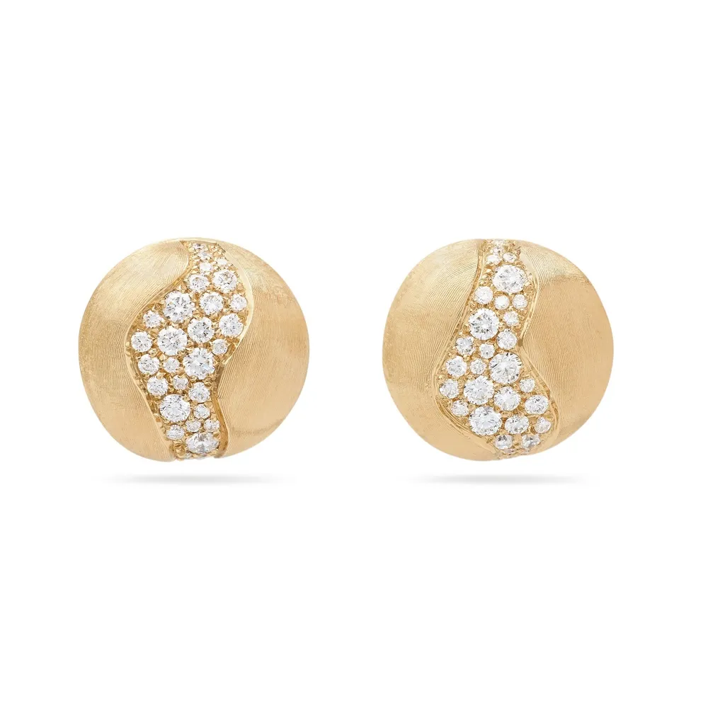 Marco Bicego 18ct Yellow Gold Africa Collection Diamond Stud Earrings