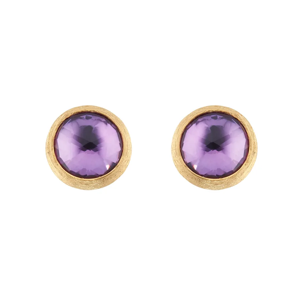 Marco Bicego 18ct Yellow Gold Jaipur Colour Collection Amethyst Stud Earrings