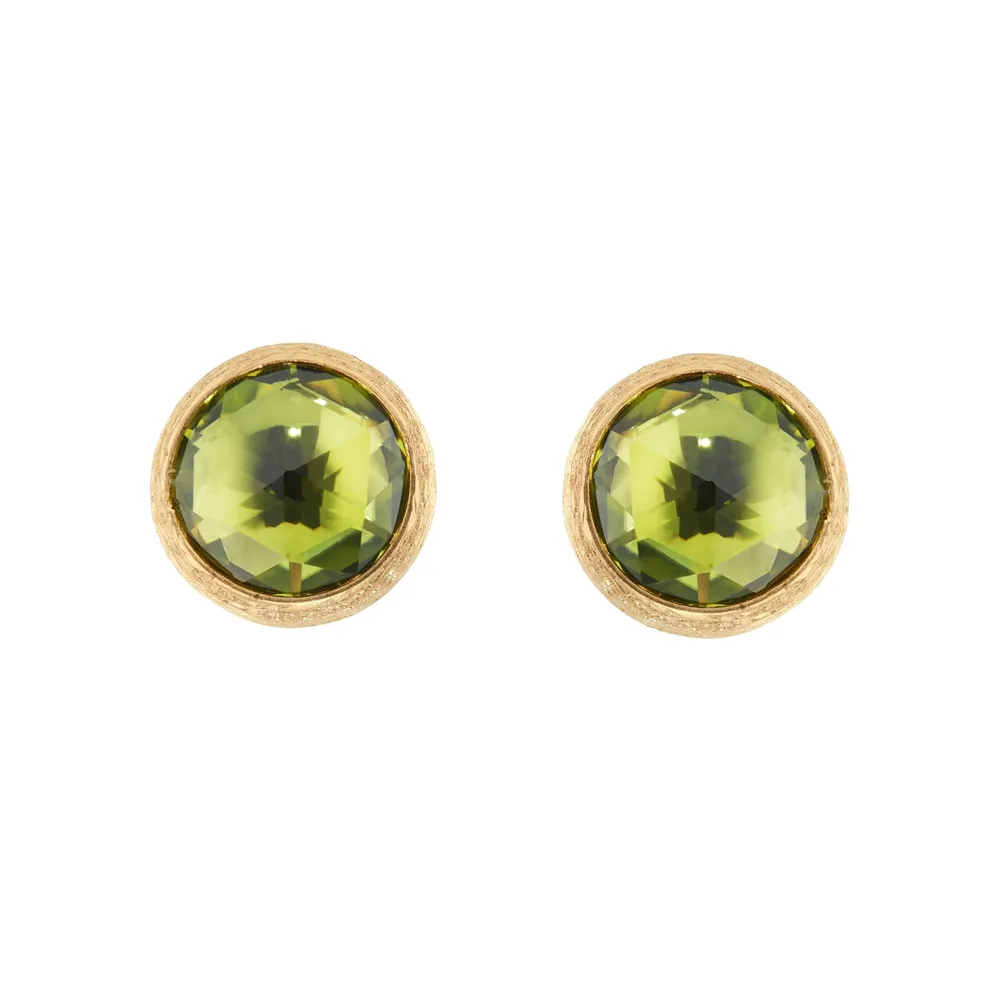 Marco Bicego 18ct Yellow Gold Jaipur Colour Collection Peridot Stud Earrings