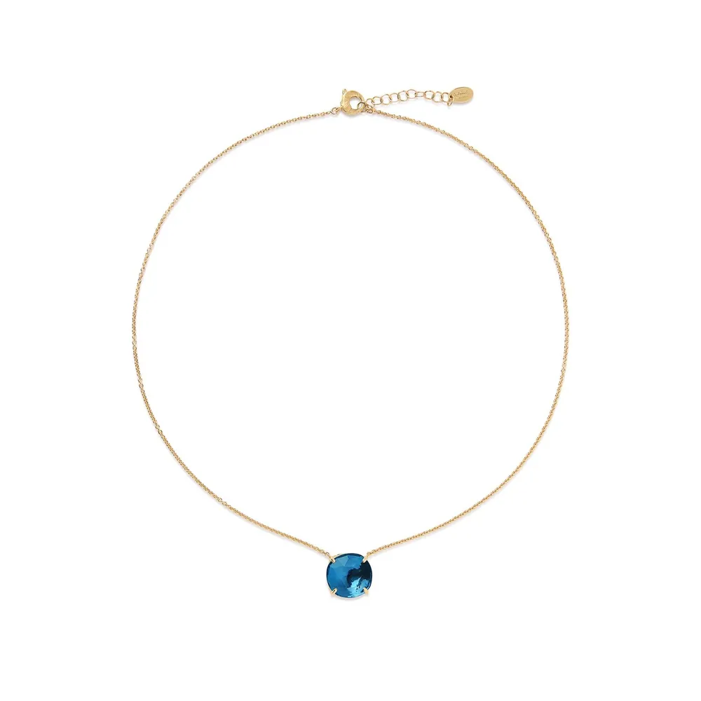 Marco Bicego 18ct Yellow Gold Jaipur Colour London Blue Topaz Pendant Necklace