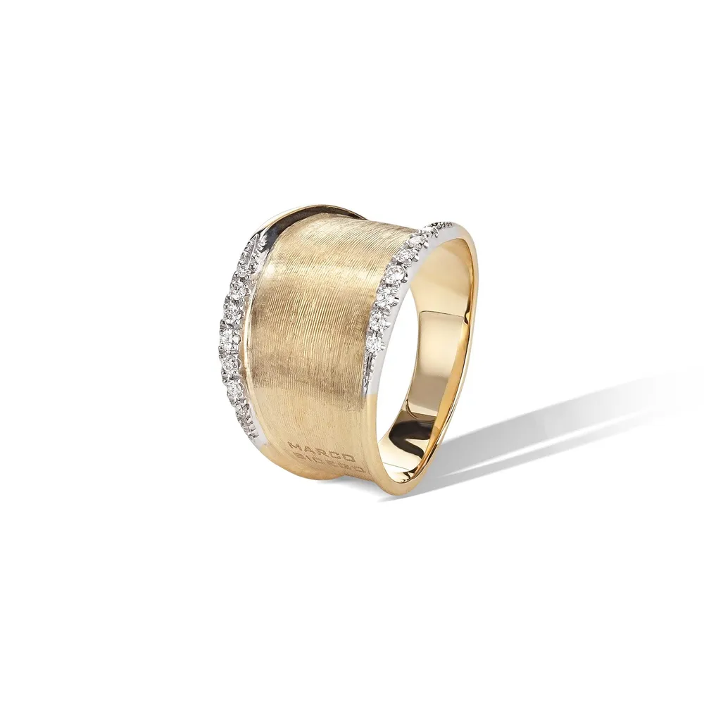 Marco Bicego 18ct Yellow Gold Lunaria Collection Diamond Ring