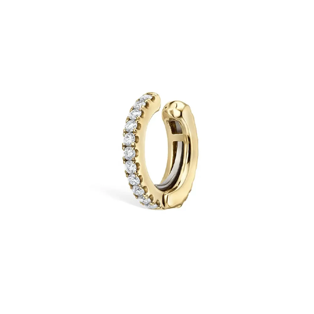 Maria Tash 18ct Yellow Gold 8mm 0.13ct Diamond Eternity Ear Cuff