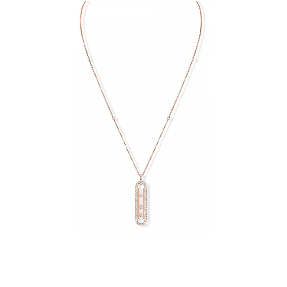 Messika 18ct Rose Gold Collier Move 10th 0.70cttw Diamond Necklace