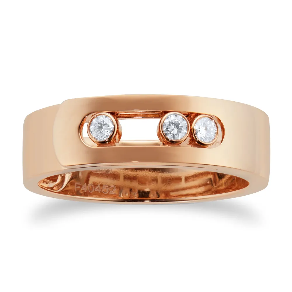 Messika 18ct Rose Gold Move Diamond Ring
