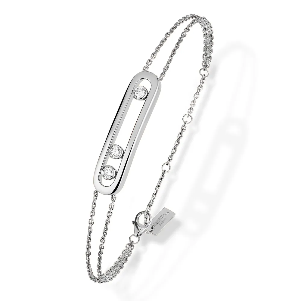 Messika 18ct White Gold Move Classique 0.25ct Diamond Bracelet