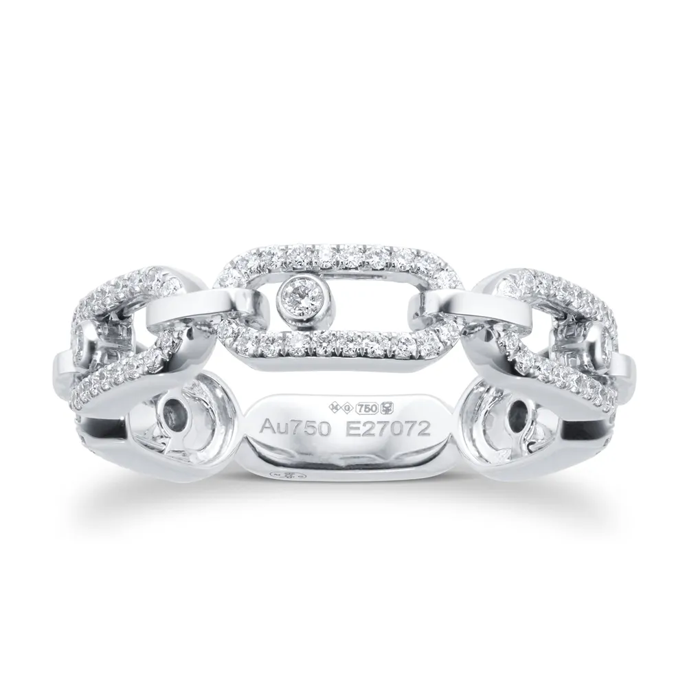 Messika 18ct White Gold Move Uno Multi Pavé Ring