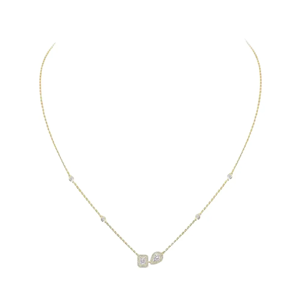 Messika 18ct Yellow Gold My Twin Toi & Moi 0.30ct Diamond Necklace