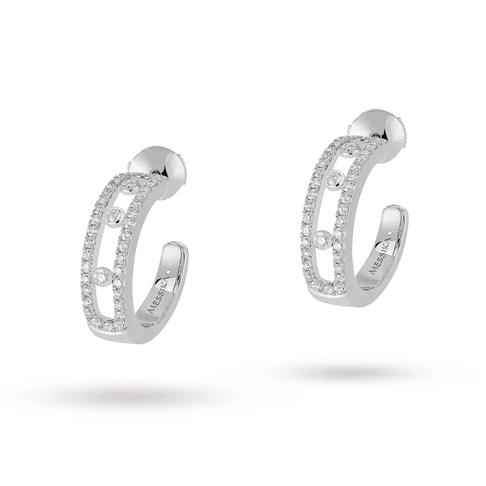 Messika Move Classique 0.52cttw Diamond Pavé Half Hoop Earrings