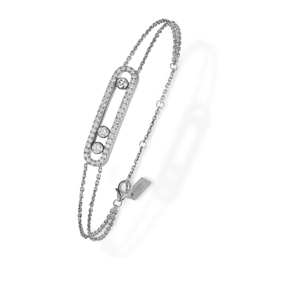 Messika Move Classique Uno Double Pavé 0.65cttw Diamond Bracelet
