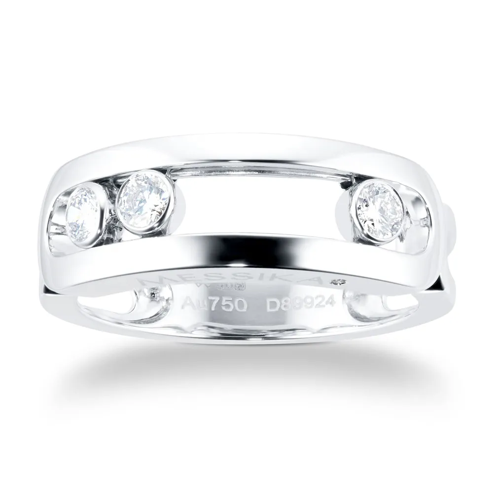 Messika Move Uno 0.24cttw Diamond Set Ring In 18ct White Gold