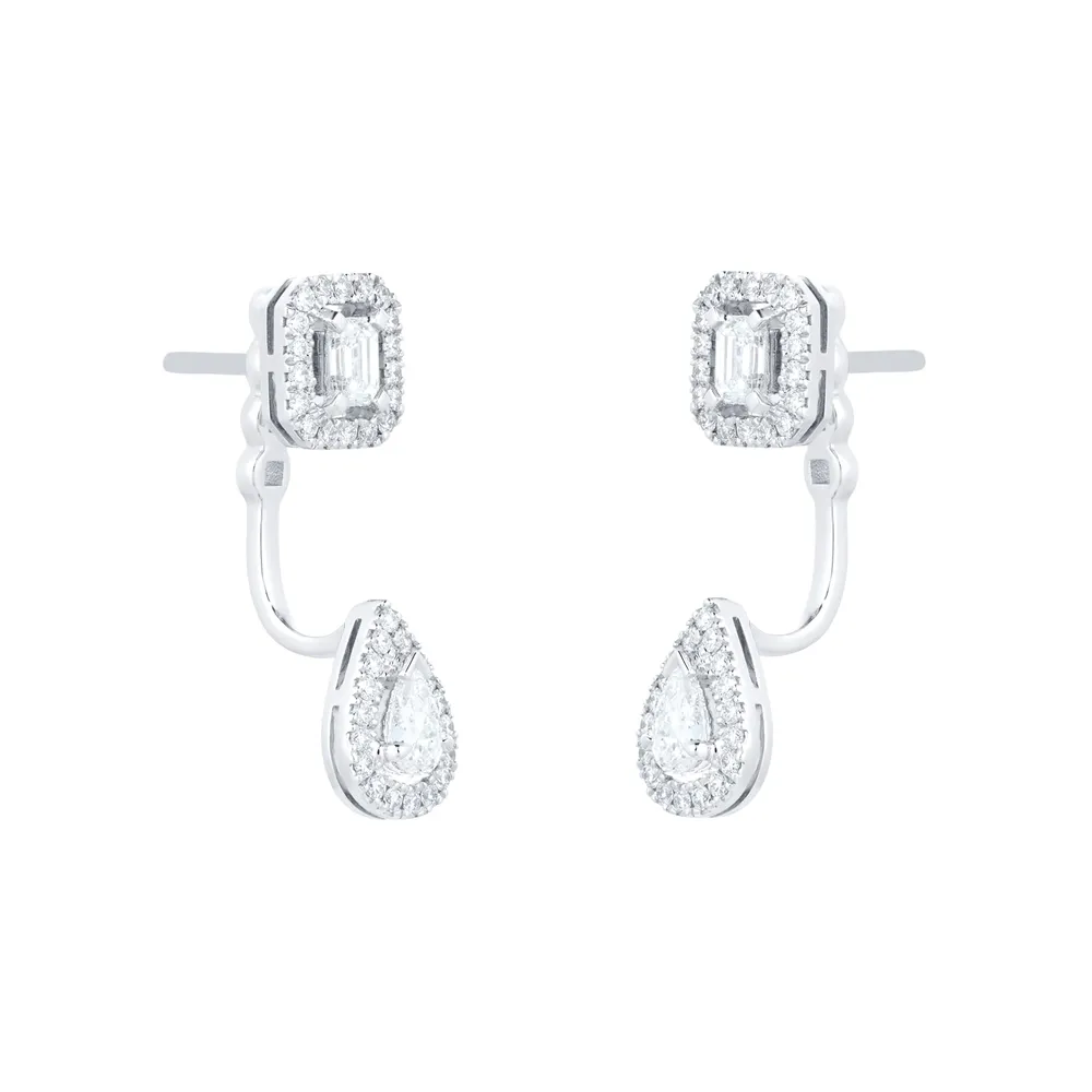Messika My Twin Diamond Drop 0.86cttw Diamond Earrings