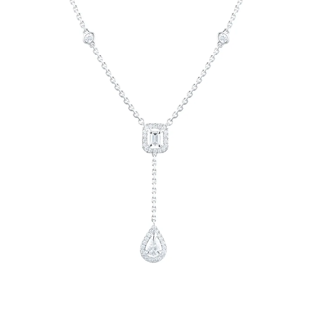 Messika My Twin Tie 0.36cttw Diamond Necklace