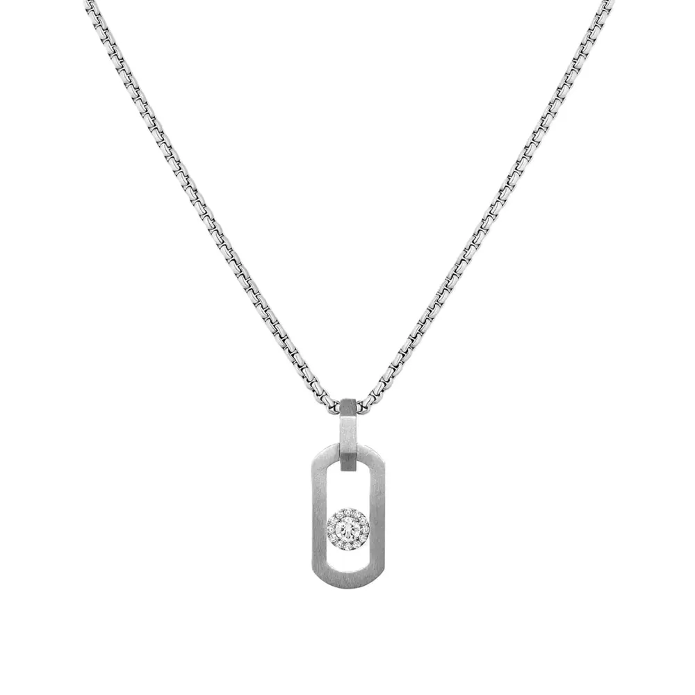 Messika Natural Titanium So Move 0.29ct Diamond Pendant Necklace