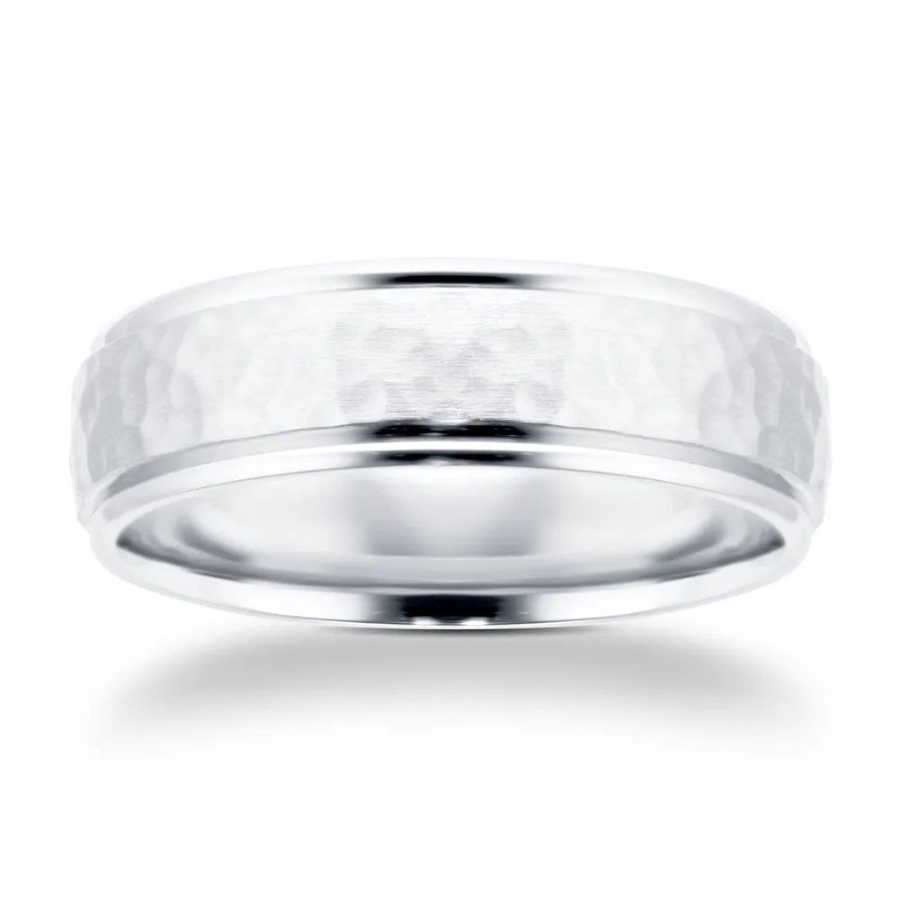Palladium 500 6mm Hammered Band