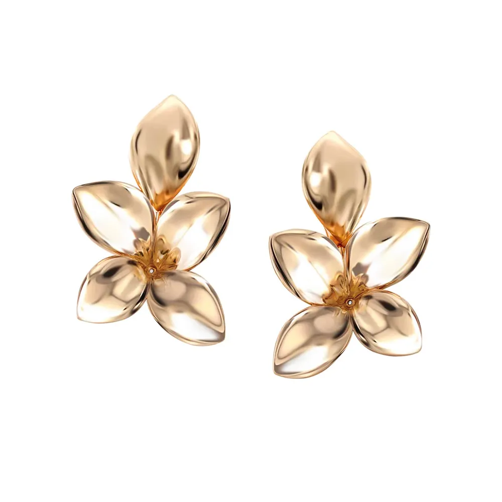 Pasquale Bruni 18ct Rose Gold Giardini Segreti Flower Stud Earrings