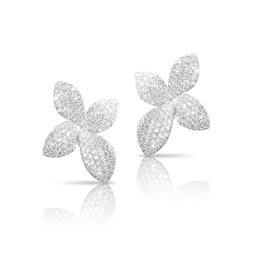 Pasquale Bruni Giardini Segreti Earrings in 18ct White Gold with Diamonds