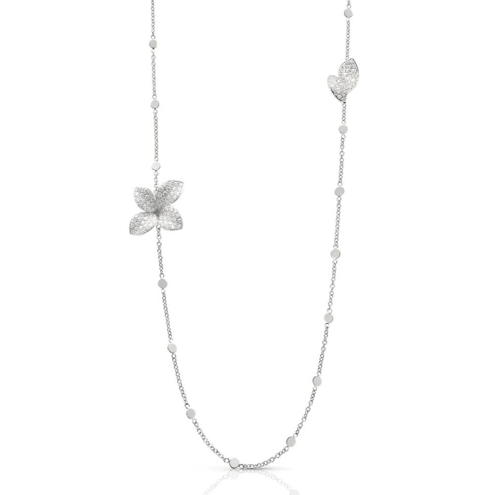Pasquale Bruni Giardini Segreti Sautoir in 18ct White Gold with Diamonds