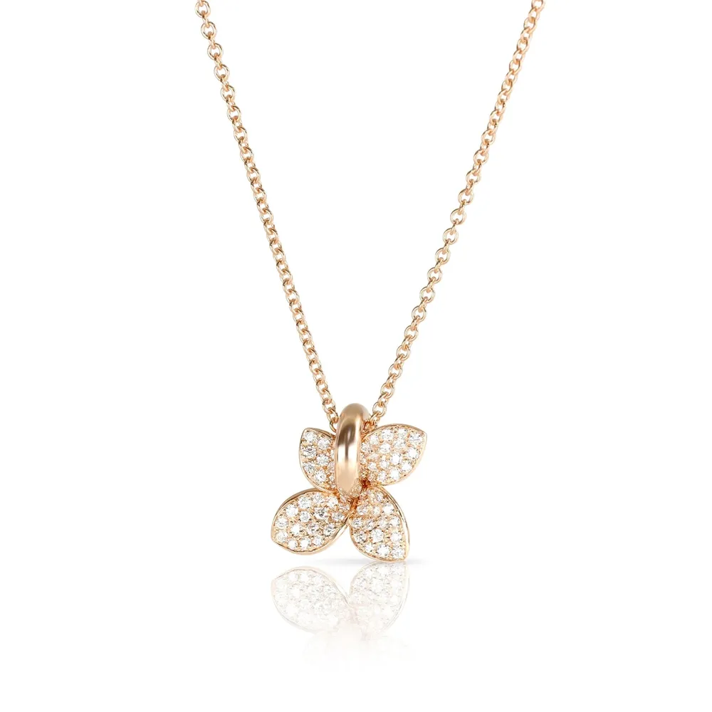Pasquale Bruni Petit Garden Necklace In 18ct Rose Gold With White Diamonds