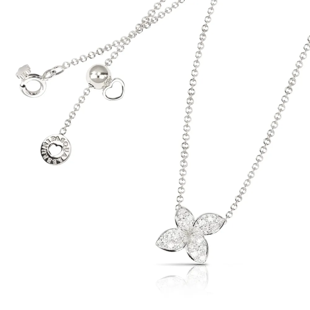 Pasquale Bruni Petit Garden Necklace In 18ct White Gold With White Diamonds