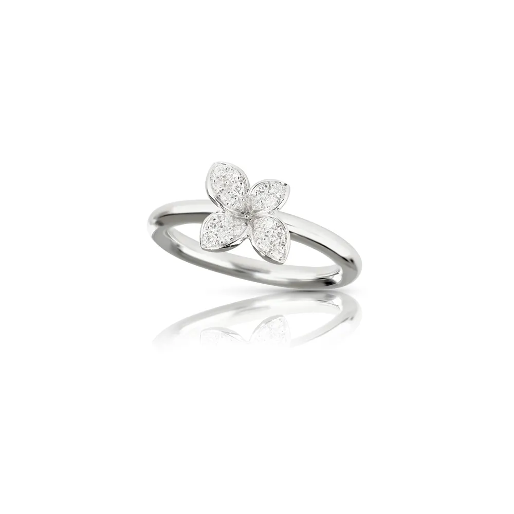 Pasquale Bruni Petit Garden Ring In 18ct White Gold With White Diamonds