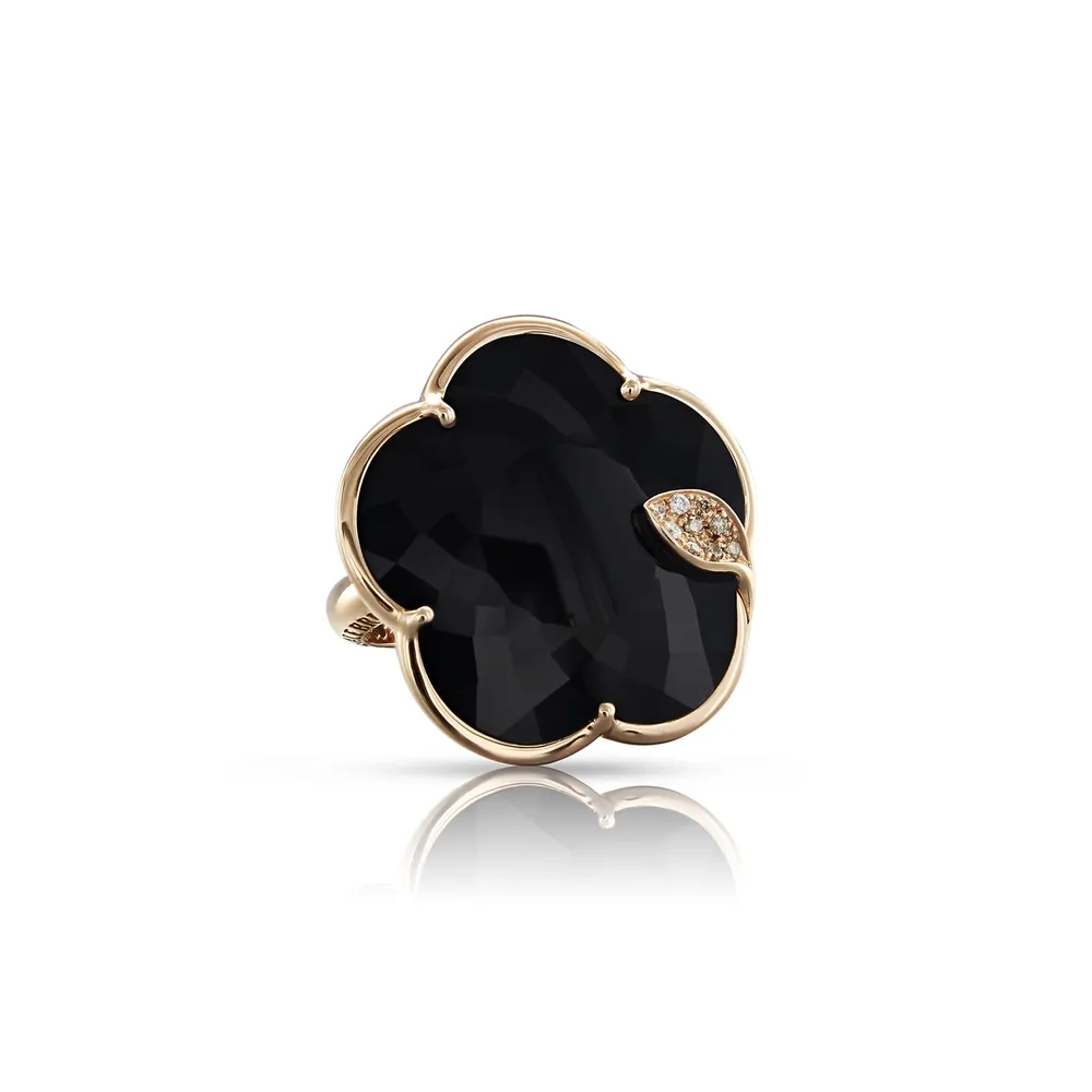 Pasquale Bruni Ton Joli Ring in 18ct Rose Gold with Onyx
