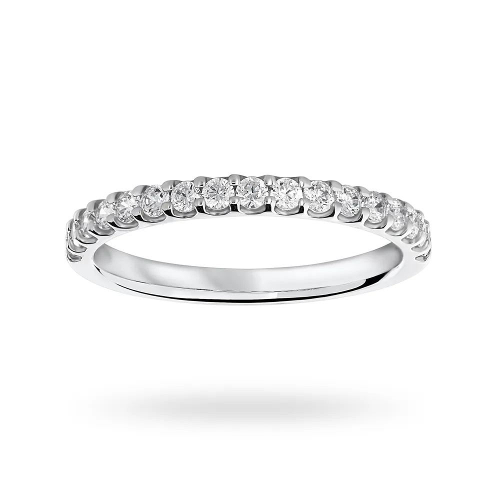 Platinum 0.33 Carat Brilliant Cut Half Eternity