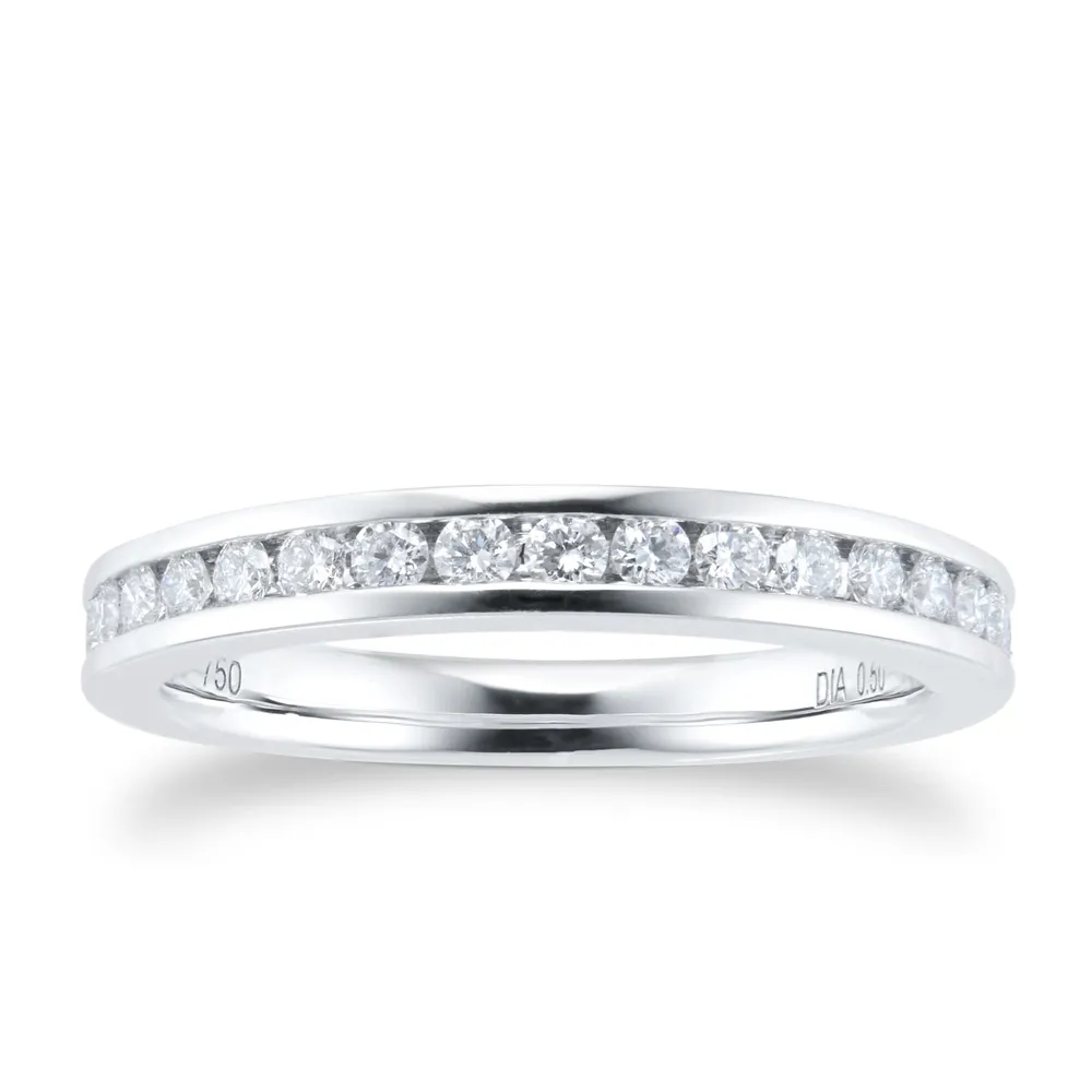 Platinum 0.50ct Diamond Channel Eternity Ring