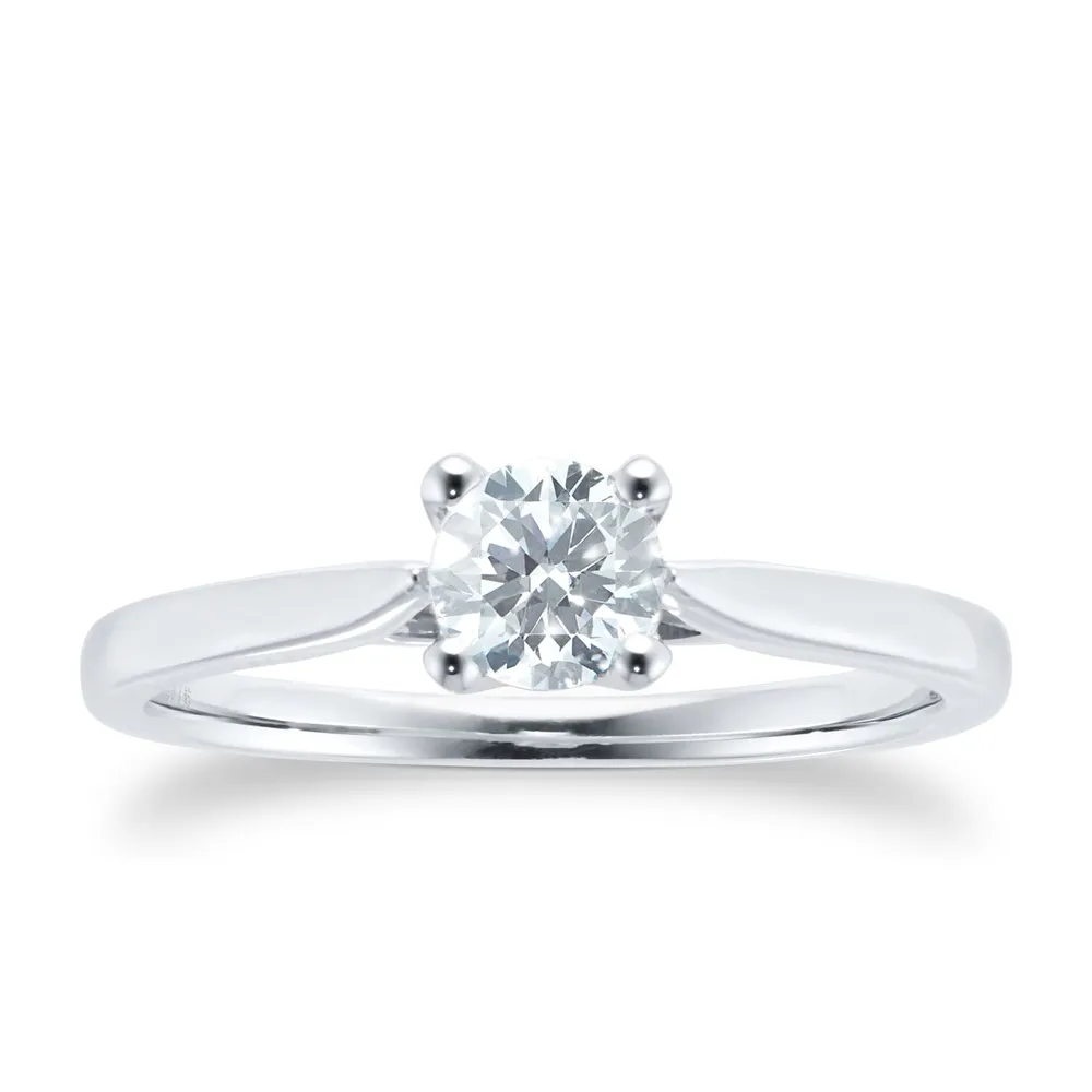Platinum 0.50cttw Brilliant Cut Solitaire Diamond Engagement Ring