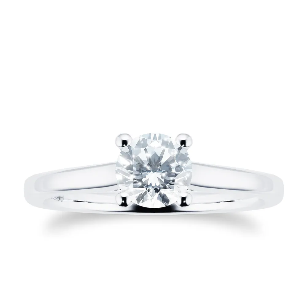 Platinum 0.70ct Diamond Solitaire Engagement Ring
