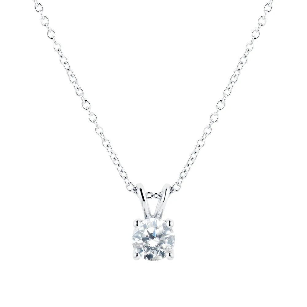 Platinum 0.70ct Diamond Solitaire Pendant